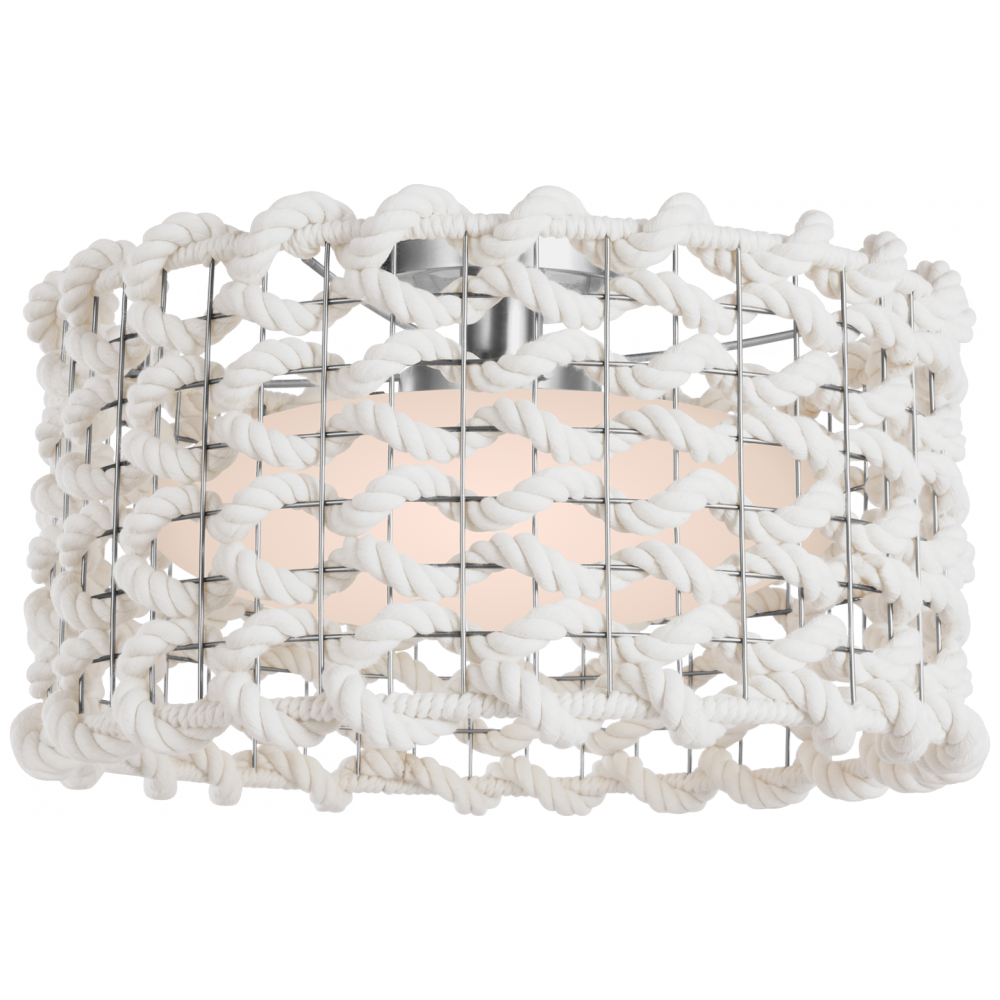 Catania 17&#34; Woven Flush Mount