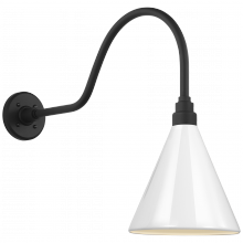 Visual Comfort & Co. Signature Collection TOB 2802MBK/S10-WHT - Academy 23" Flynn Barn Light