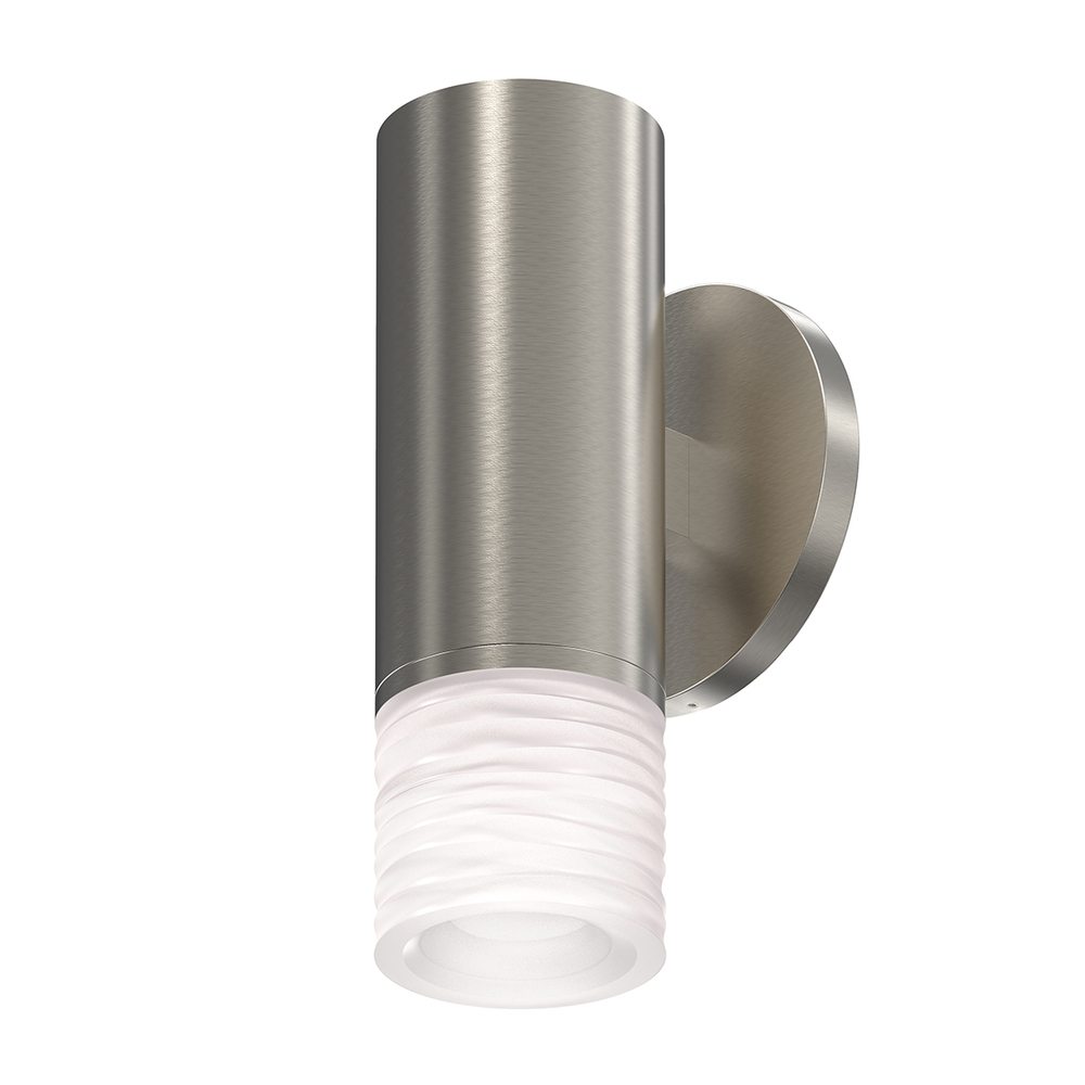 3&#34; One-Sided LED Sconce w/Etched Ribbon Glass Trim and 25° Narrow Flood Lens