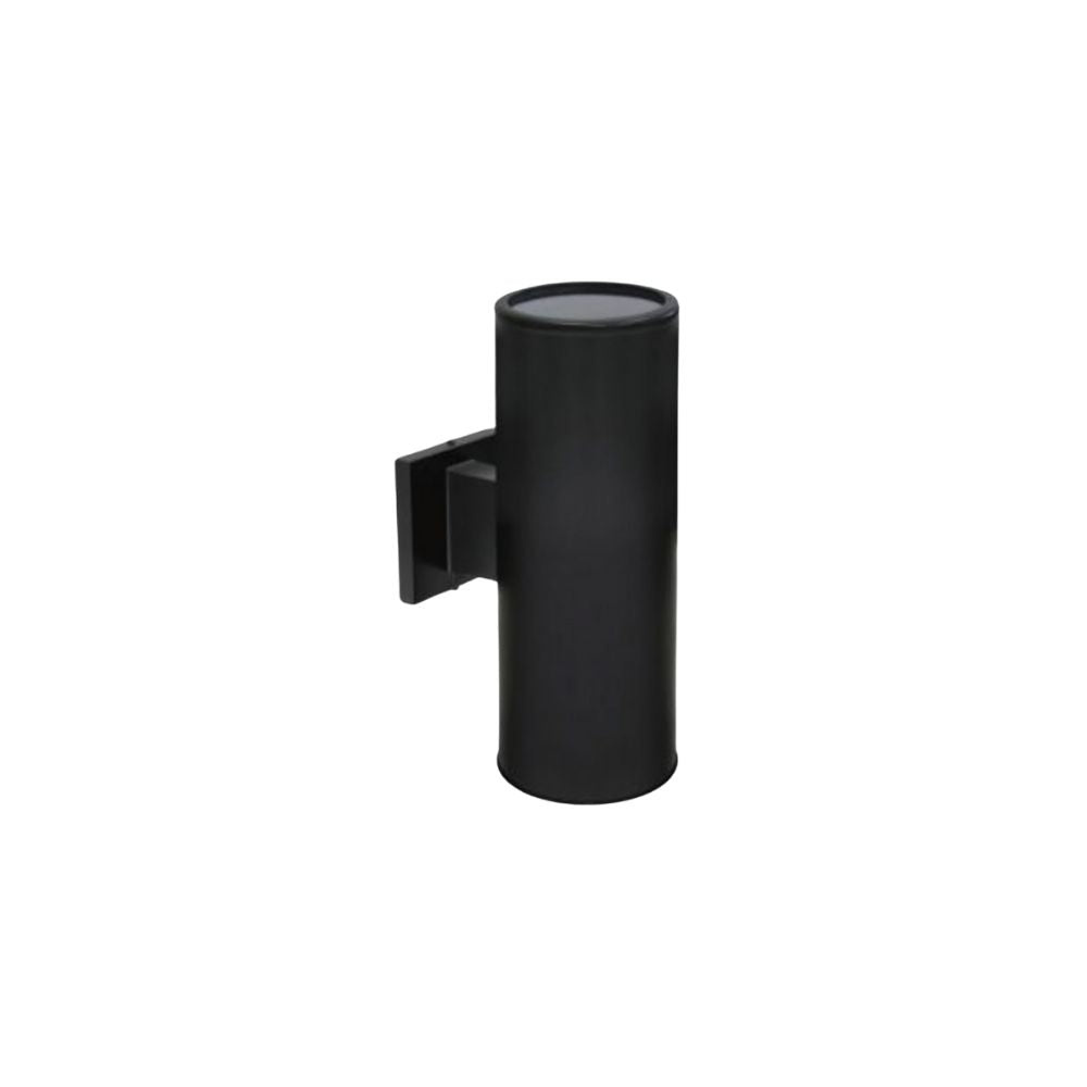 Avista Cylinder Outdoor Wall Sconce Black -Round 14&#34;