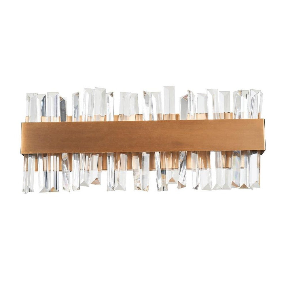 Avista Geo Vanity Wall Light 18&#34; Antique Brass -LED