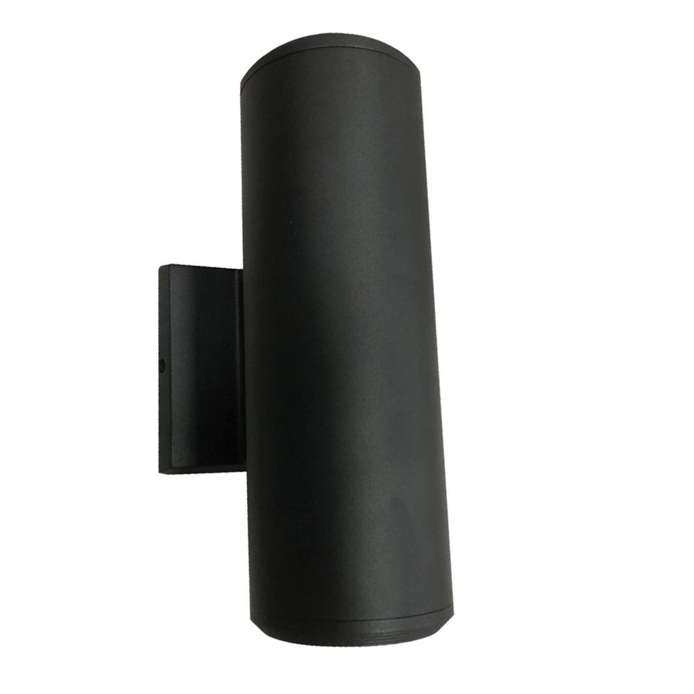 2 Light Matte Black Outdoor Wall Sconce