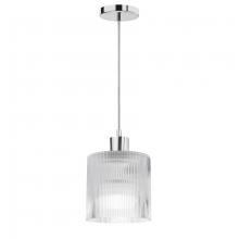 Dainolite NAD-71P-PC-FL - 1 Light Pendant in Polished Chrome w/ Fluted Glass