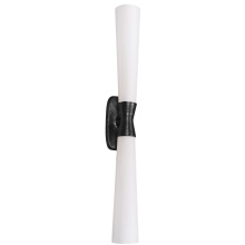 Dainolite WTY-312W-MB - 2 Light Wall Sconce in Matte Black w/ Opal Glass