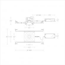 WAC Canada R3BRD-SCS-BN - Ocular 3.0 5CCT Round Donwlight Trim and Remodel Housing with New Construction Frame-In Kit and Dr