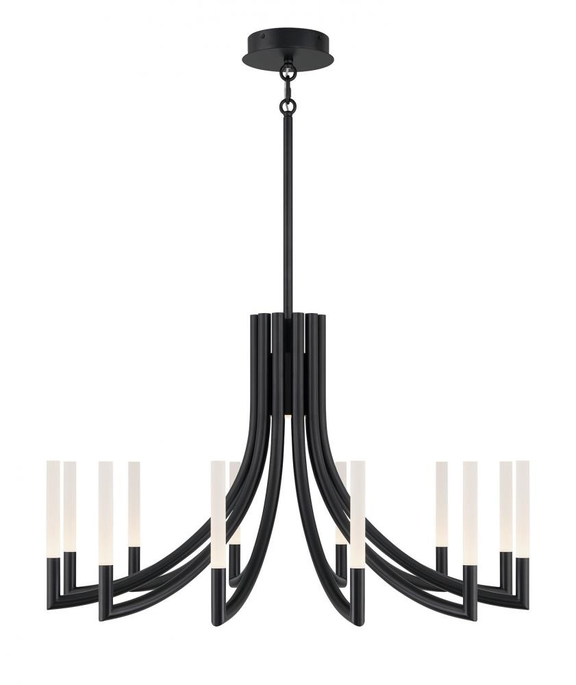 Olette-Chandelier-12Lt-36In-BK-Fr