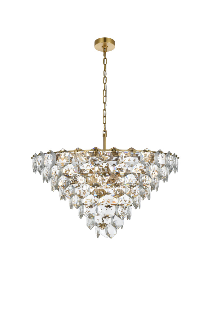 Pendant D32&#34;H18&#34;L15 Satin Gold