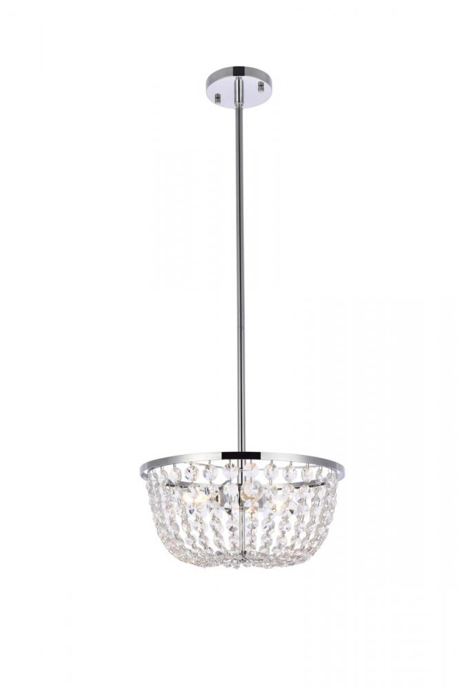 Gianna Pendant D13&#34;H8.7&#34;-55&#34; L3 Chrome