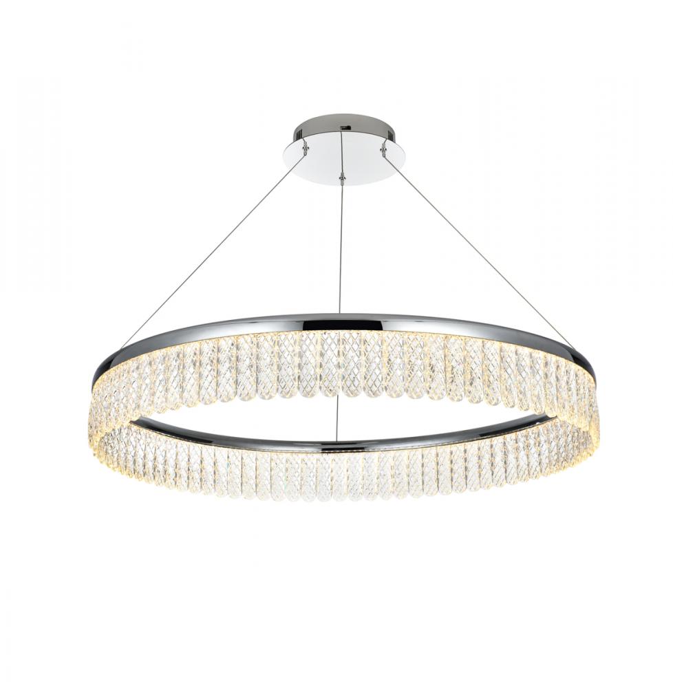 Rune Hang D32&#34;xH4.5&#34; 36W DIM 3CCT Chrome