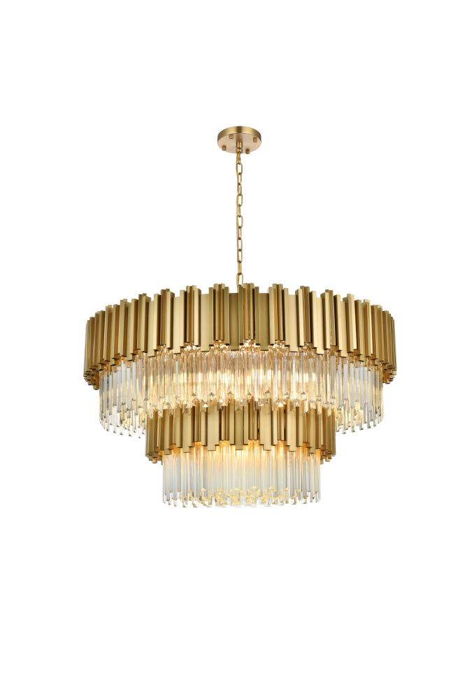 Pendant D40&#34;H19&#34;L16 Satin Gold