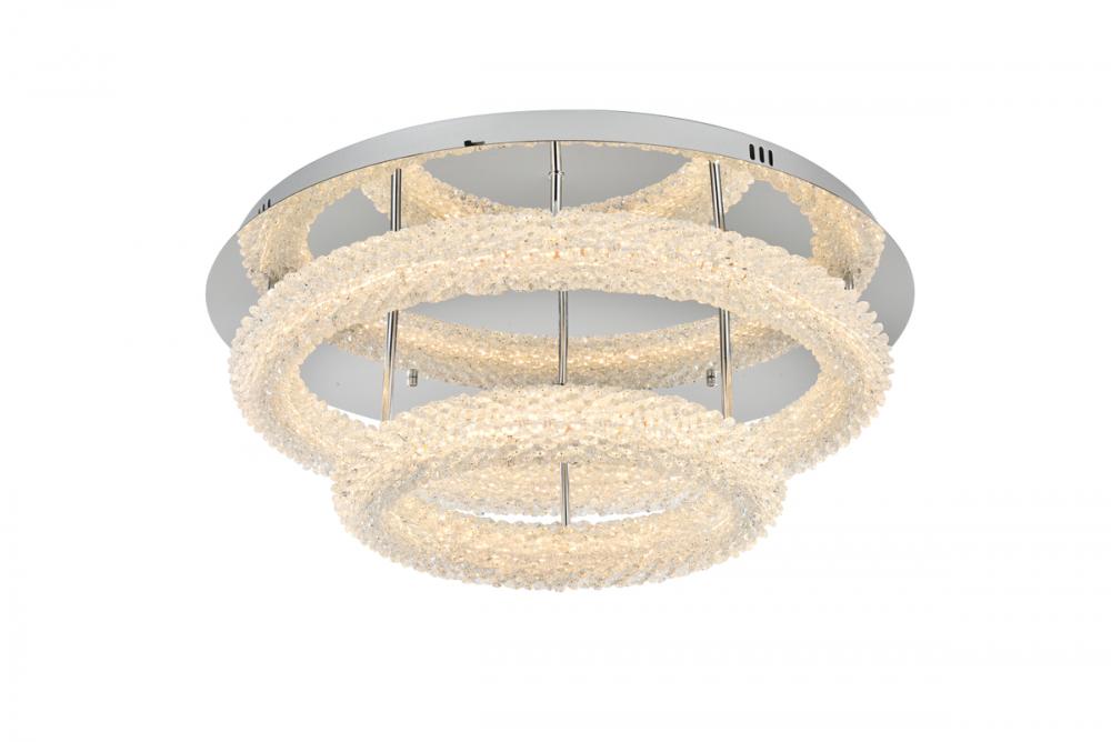 Bowen Flush Mount D26&#39;&#39; H10&#39;&#39; LED 54W DIM 3CCT  Chrome