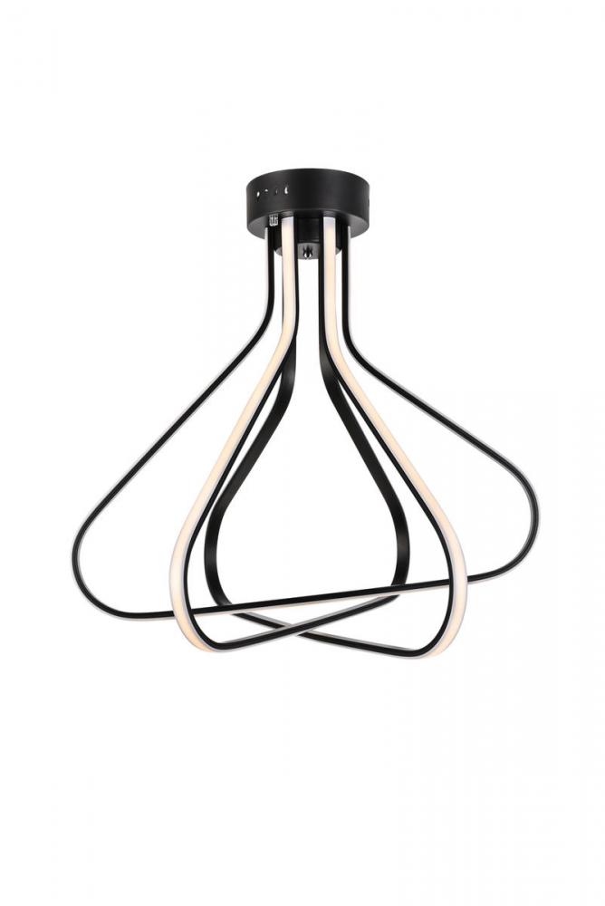 Dahlia LED FLUSH L26&#34;H27&#34;42W BK