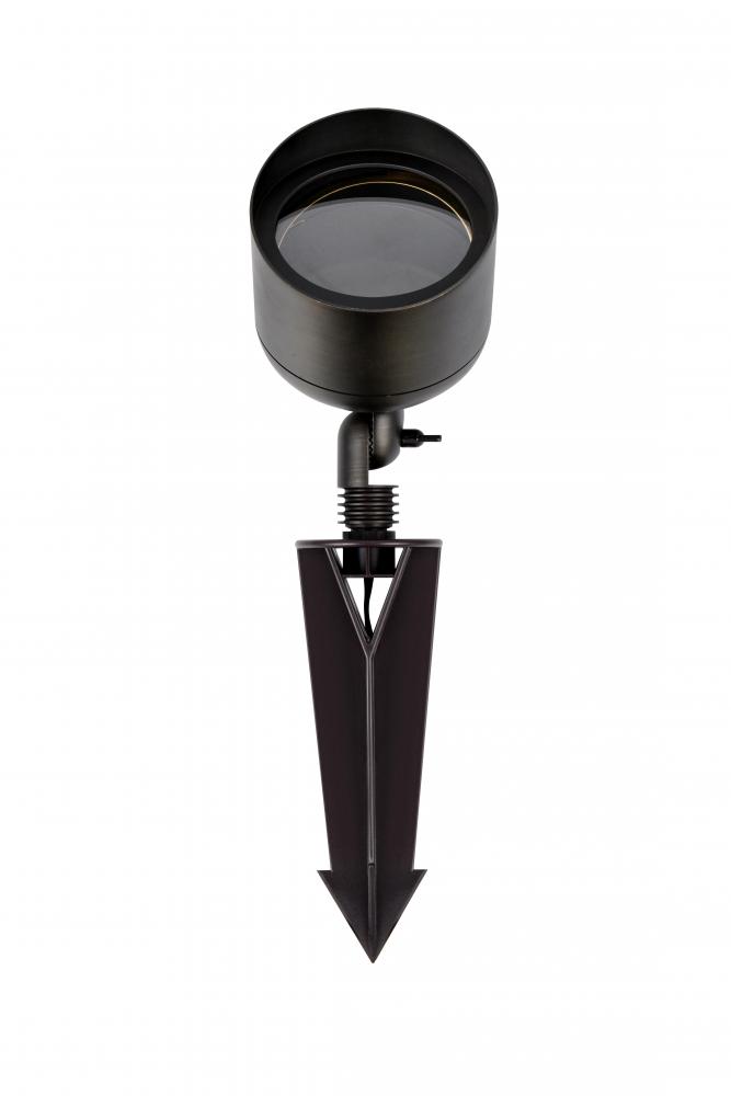 C039P DB Spot light w/ flat clear glass 4.65&#34;x7.9&#34;, 3&#39; wire Plastic spike