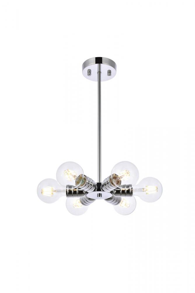 Reyes Pendant Lamp D8.3&#34;H1.7&#34; Chrome
