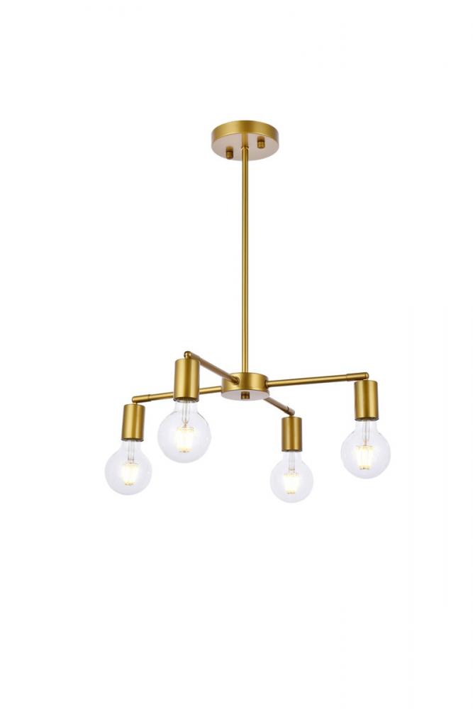 Cairo Pendant Lamp D22.2&#34;H3.4&#34; Brass