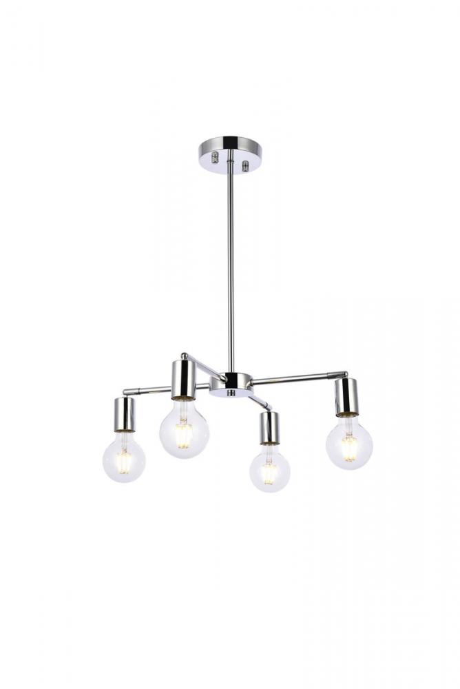 Cairo Pendant Lamp D22.2&#34;H3.4&#34; Chrome