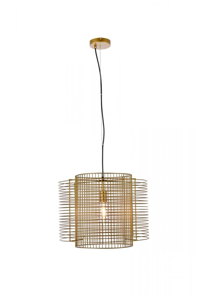 Deleon Pendant Lamp D18.5&#34;H14.6&#34; Brass