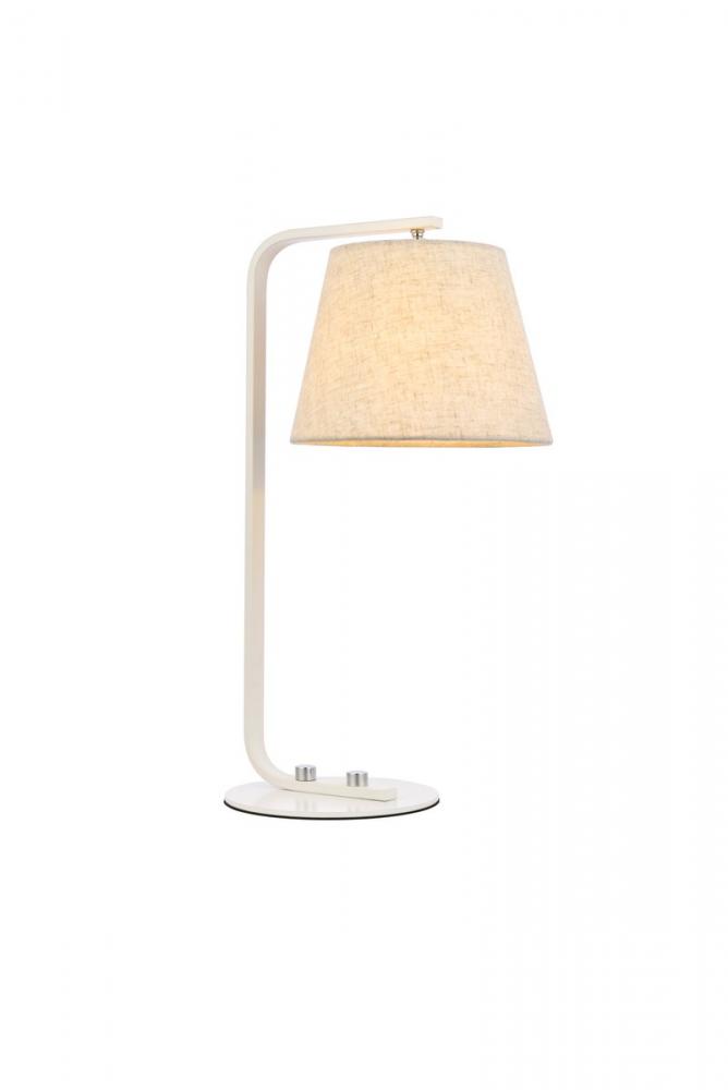 Tomlinson Table Lamp L12.5&#34;W9.4&#34;H21.1&#34; White