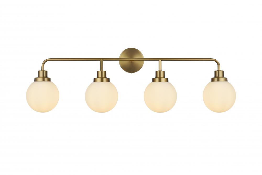Hanson Wall Sconce L37.2&#34;H11.7&#34;E7.7&#34; W/GL Satin Gold