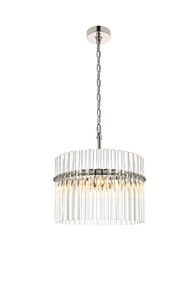 Pendant D16&#34; x H16&#34; L3 Polished nickel