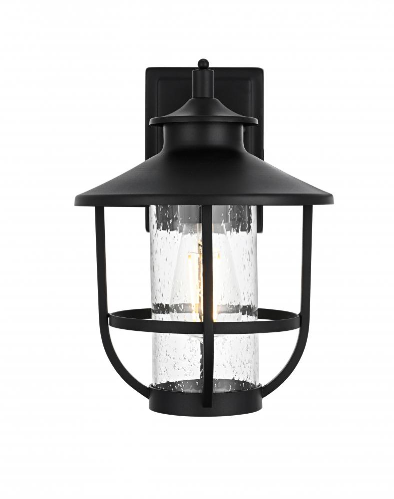Wall sconce W9&#34; H12.5&#34; E10&#34; L1 Black