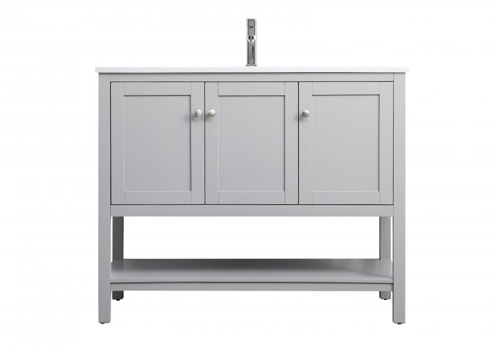 Vanity Cabinet 3dr W42&#34;D21.5&#34;H35&#34; Grey