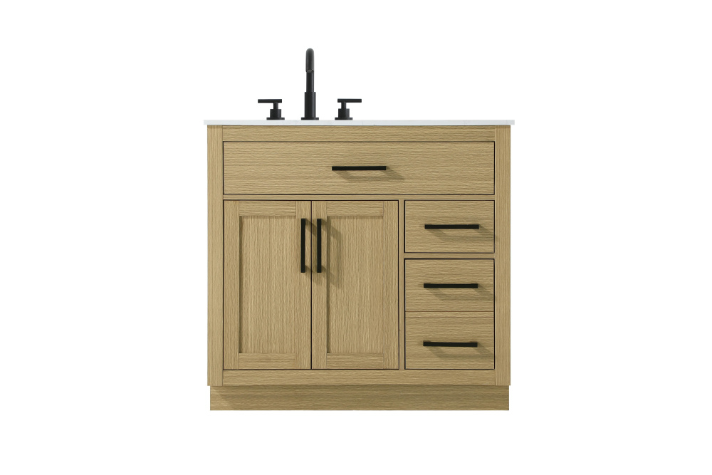 Vanity Cabinet 2Dr3Dw 36&#34;W x 22&#34;D x 35&#39;&#39;H Honey Brown