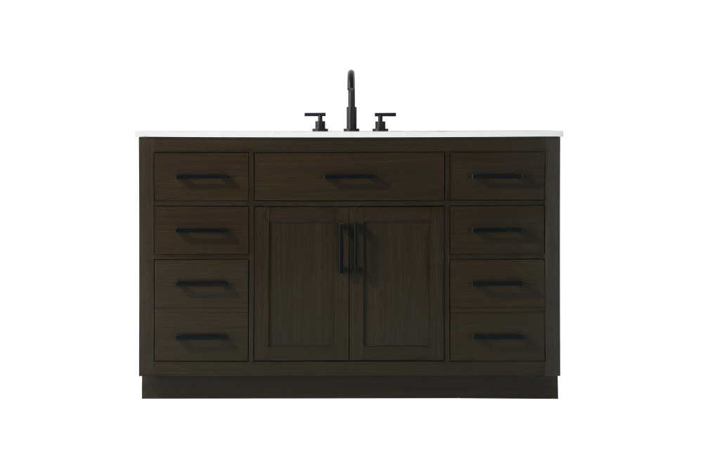 Vanity Cabinet 2Dr7Dw 54&#34;W x 22&#34;D x 35&#39;&#39;H Mocha Brown