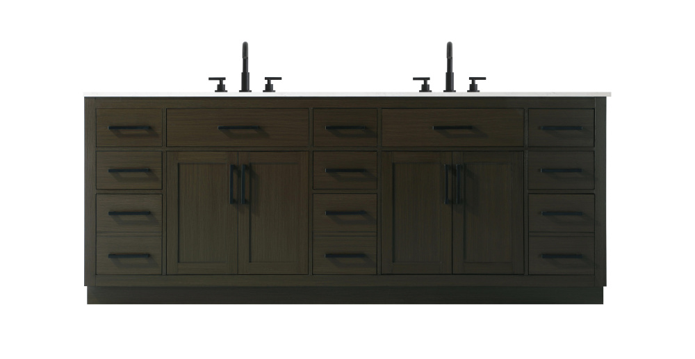 Vanity Cabinet 4Dr11Dw 84&#34;W x 22&#34;D x 35&#39;&#39;H Mocha Brown