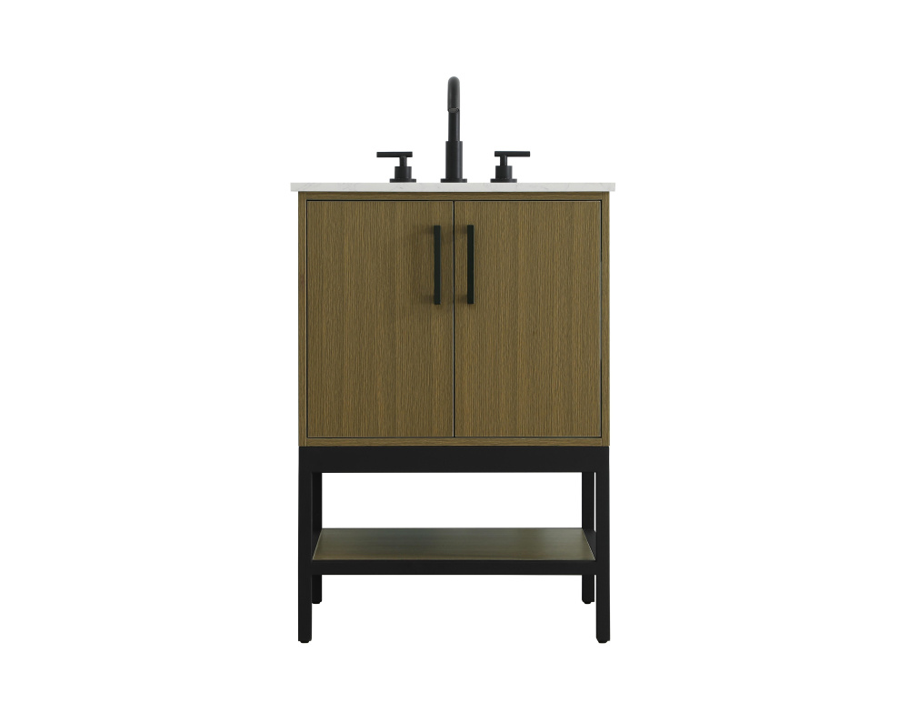 Vanity Cabinet 2Dr 24&#34;x22&#34;x34&#34; Chestnut Brown