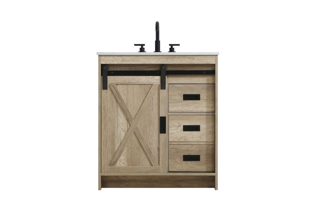 Vanity Cabinet 1Dr 2Dw 30&#39;&#39;x34&#39;&#39;x22&#39;&#39; Natural Oak