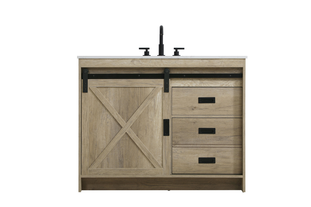 Vanity Cabinet 1Dr 2Dw 42&#39;&#39;x34&#39;&#39;x22&#39;&#39; Natural Oak