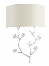 Bethel International Canada LA37W14SL - Wall Sconce Metal & Glass & Fabric
