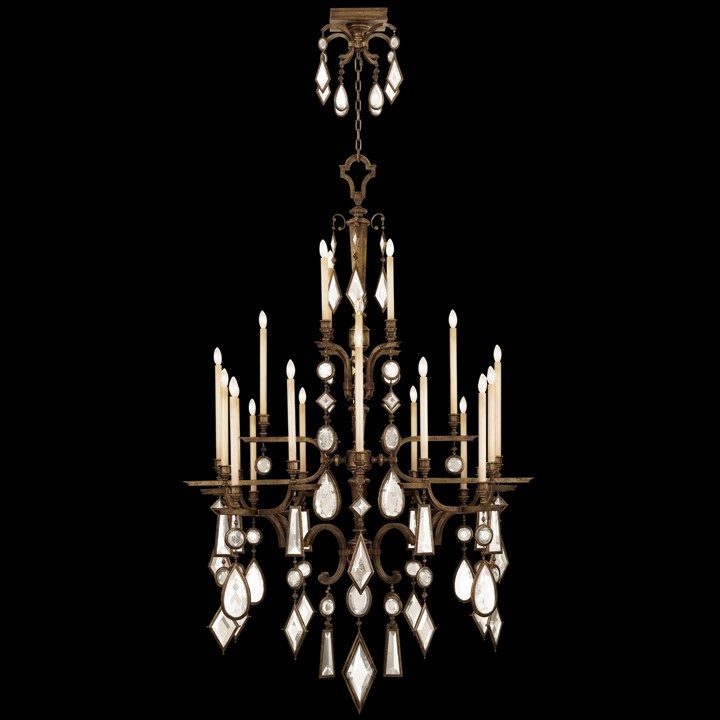 Encased Gems 53&#34;W Round Chandelier