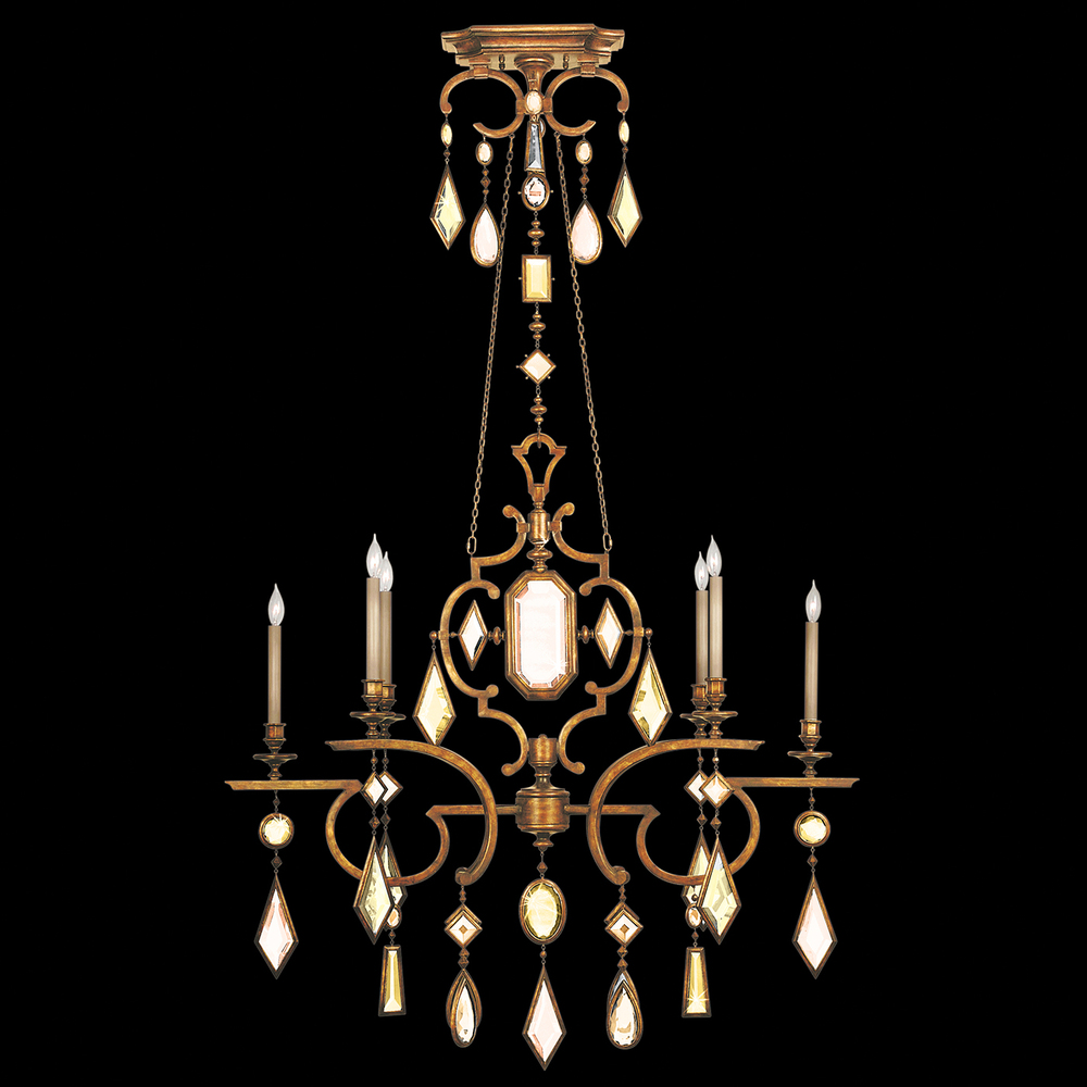 Encased Gems 50&#34;W Oblong Chandelier