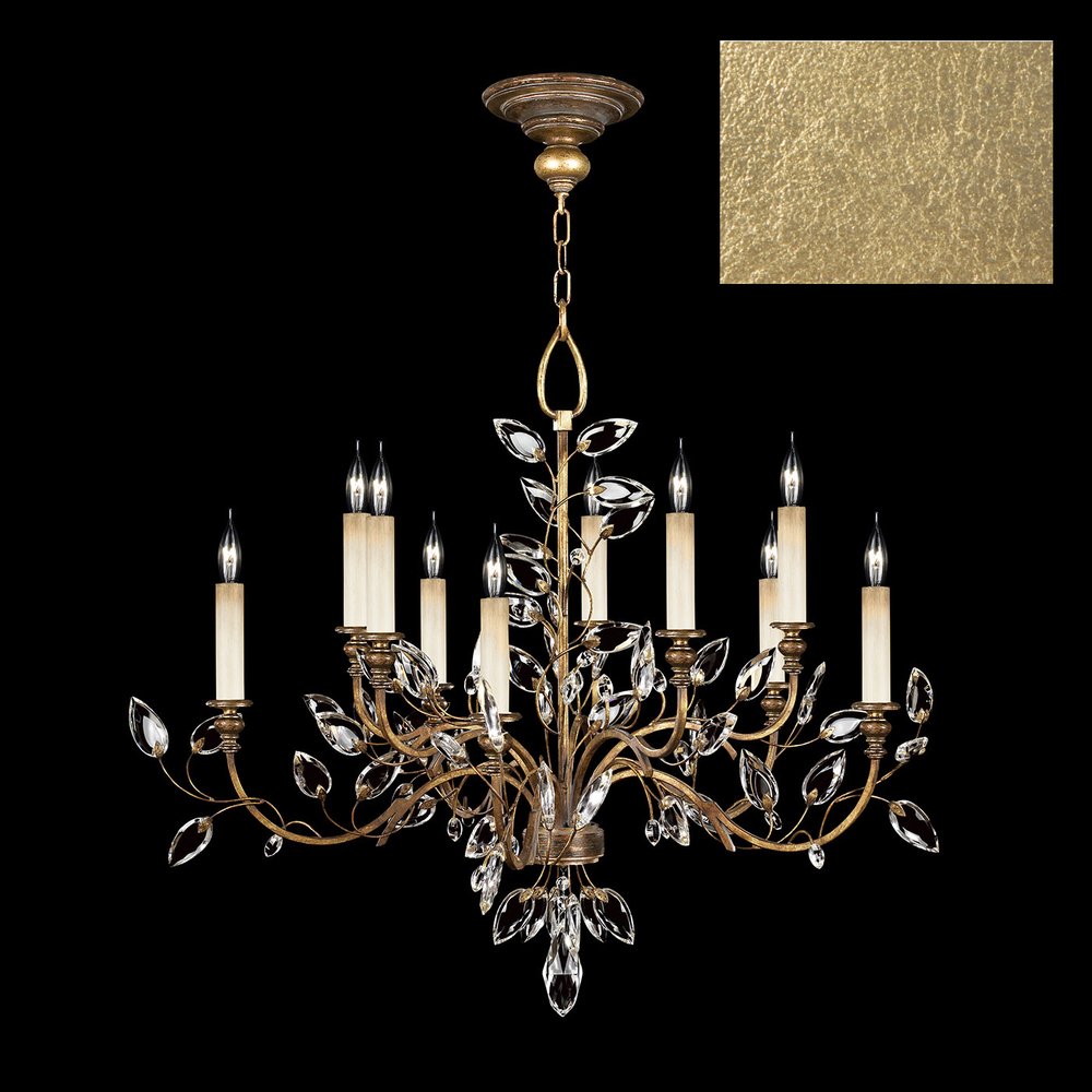 Crystal Laurel 43&#34;W Round Chandelier